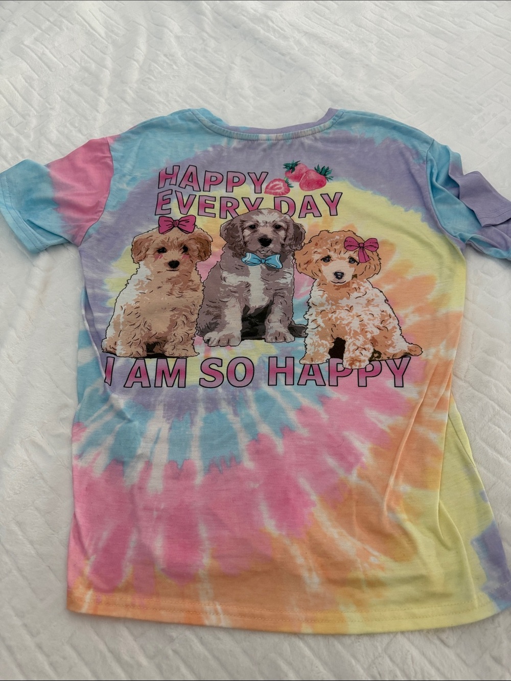 Kids Tie-Dye Puppy Graphic Tee - Multicolor size 10Y